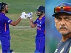 KL Rahul with Virat Kohli; Ravi Shastri KL Rahul with Virat Kohli; Ravi Shastri