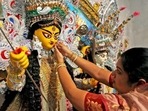 Devotees worship the nine forms of Maa Durga during the auspicious festival of Navratri. Devotees worship the nine forms of Maa Durga during the auspicious festival of Navratri.