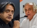 Congress MP Shashi Tharoor and general secretary in-charge communications Jairam Ramesh. Congress MP Shashi Tharoor and general secretary in-charge communications Jairam Ramesh.