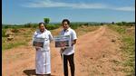 Congress MP Manickam Tagore and CPI(M) MP S. Venkatesan at the site earmarked for the construction of AIIMS Madurai on Friday. (PTI) Congress MP Manickam Tagore and CPI(M) MP S. Venkatesan at the site earmarked for the construction of AIIMS Madurai on Friday. (PTI)