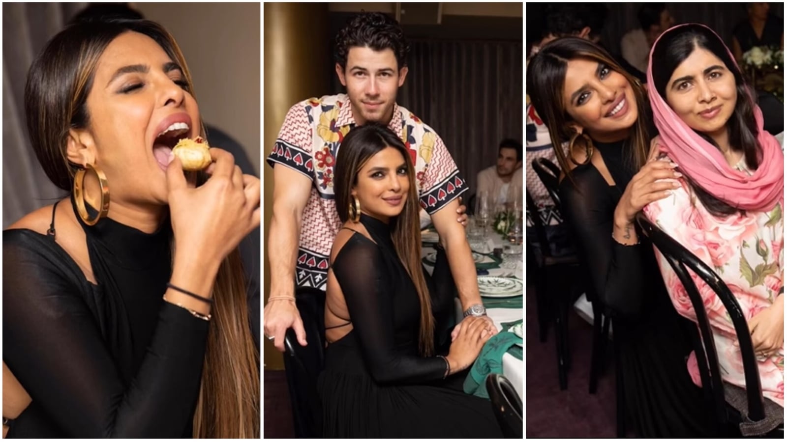 You are currently viewing Priyanka Chopra relishes ‘golgappa,’ poses with Nick Jonas at her NYC restaurant | Hollywood