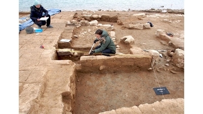 In southern Iraq, as water was diverted from the Mosul reservoir to drought-stricken regions, the ruins of a 3,400-year-old city emerged as the water receded. The settlement is thought to be Zakhiku, a key city in the Mittani Empire (c. 1550 to 1350 BCE). Researchers uncovered the remains of walls, a massive fortification, multi-storey warehouses, ruins of a palace. (Image Courtesy: Universities of Freiburg and Tübingen, KAO ) In southern Iraq, as water was diverted from the Mosul reservoir to drought-stricken regions, the ruins of a 3,400-year-old city emerged as the water receded. The settlement is thought to be Zakhiku, a key city in the Mittani Empire (c. 1550 to 1350 BCE). Researchers uncovered the remains of walls, a massive fortification, multi-storey warehouses, ruins of a palace. (Image Courtesy: Universities of Freiburg and Tübingen, KAO )