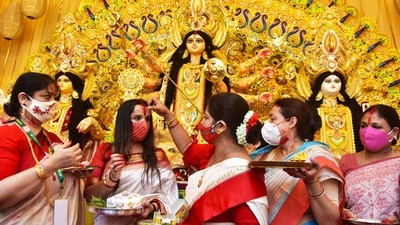 Durga Puja is one of the biggest Hindu festivals celebrated across the country to mark the victory of goddess Durga in her battle against the shape-shifting asura, Mahishasura. Also known as Durgotsava or Sharodotsava, this festival holds great significance for the Bengali community who celebrates it with great pomp every year. It begins with Mahalaya, which will be observed on September 25 this year. Here's how the significance of the five auspicious days of Durga Puja. (ANI) Durga Puja is one of the biggest Hindu festivals celebrated across the country to mark the victory of goddess Durga in her battle against the shape-shifting asura, Mahishasura. Also known as Durgotsava or Sharodotsava, this festival holds great significance for the Bengali community who celebrates it with great pomp every year. It begins with Mahalaya, which will be observed on September 25 this year. Here's how the significance of the five auspicious days of Durga Puja. (ANI)