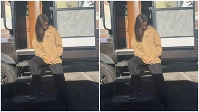 Anushka posed in front of her makeup van and posed for the cameras as she looked dapper as ever in a hoodie and a pair of joggers. (Instagram/@anushkasharma) Anushka posed in front of her makeup van and posed for the cameras as she looked dapper as ever in a hoodie and a pair of joggers. (Instagram/@anushkasharma)