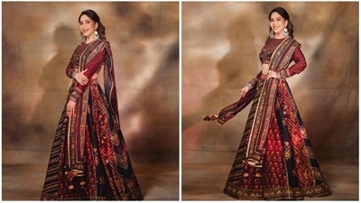 Madhuri Dixit has lately been expressing her love for traditional outfits through her social media posts. She is grabbing all the opportunities coming her way and flaunting different ethnic wear. The 'Dhadak' girl once again left fans spellbound with her latest photoshoot pictures in a multi-coloured lehenga set. (Instagram/@madhuridixitnene) Madhuri Dixit has lately been expressing her love for traditional outfits through her social media posts. She is grabbing all the opportunities coming her way and flaunting different ethnic wear. The 'Dhadak' girl once again left fans spellbound with her latest photoshoot pictures in a multi-coloured lehenga set. (Instagram/@madhuridixitnene)