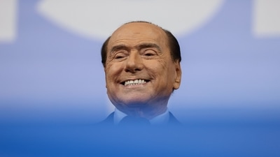 Russia-Ukraine War: Silvio Berlusconi, leader of Forza Italia, speaks during a general election campaign rally. (Bloomberg) Russia-Ukraine War: Silvio Berlusconi, leader of Forza Italia, speaks during a general election campaign rally. (Bloomberg)