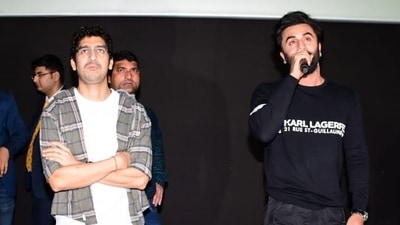 Ranbir Kapoor addressed the audience that had come to watch Brahmastra. Ranbir Kapoor addressed the audience that had come to watch Brahmastra.