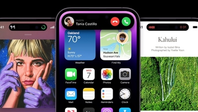 Dynamic Island feature presents a new way for showing notifications with status indicators. (Apple) Dynamic Island feature presents a new way for showing notifications with status indicators. (Apple)