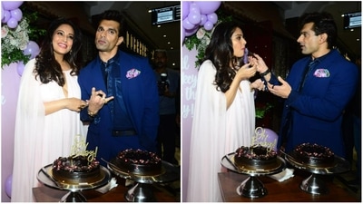 Bipasha Basu and Karan Singh Grover celebrate baby shower. Image Courtesy- Varinder Chawla. Bipasha Basu and Karan Singh Grover celebrate baby shower. Image Courtesy- Varinder Chawla.