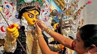 Devotees worship the nine forms of Maa Durga during the auspicious festival of Navratri. Devotees worship the nine forms of Maa Durga during the auspicious festival of Navratri. 