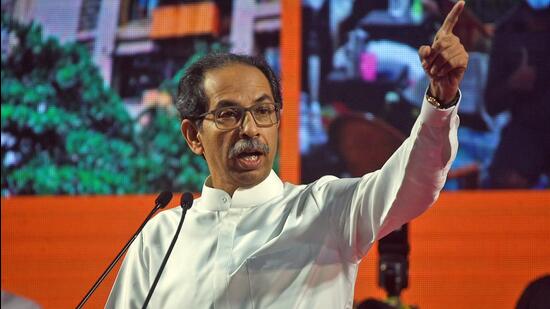 Shiv Sena chief Uddhav Thackeray addresses party's Gatpramukh rally, at Nesco Complex, in Mumbai on Wednesday. (ANI) Shiv Sena chief Uddhav Thackeray addresses party's Gatpramukh rally, at Nesco Complex, in Mumbai on Wednesday. (ANI)