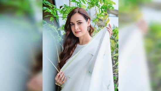 Dia Mirza picked this outfit from the Quiet Collection of the clothing line Anavila.(Instagram/@diamirzaofficial)