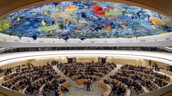 A general view of the United Nations Human Rights Council in Geneva.(AFP File Photo)