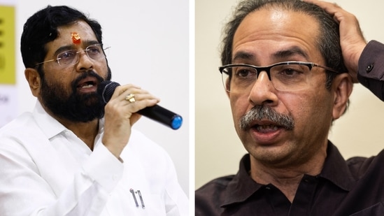 File photo of Eknath Shinde and Uddhav Thackeray. File photo of Eknath Shinde and Uddhav Thackeray.