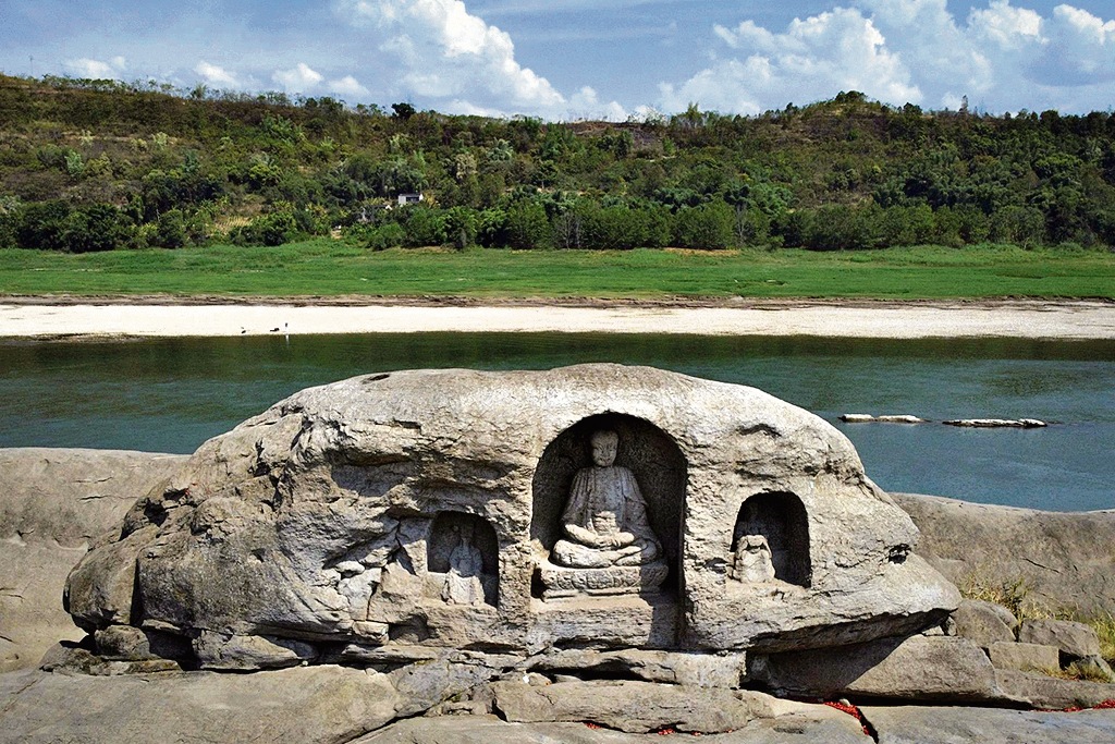 The 600-year-old carvings on once-submerged islands in the Yangtze river. (Reuters) The 600-year-old carvings on once-submerged islands in the Yangtze river. (Reuters)