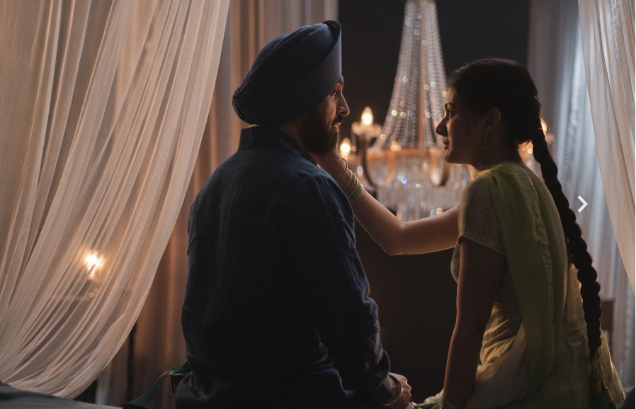 Amyra Dastur and Diljit Dosanjh in a still from Jogi.