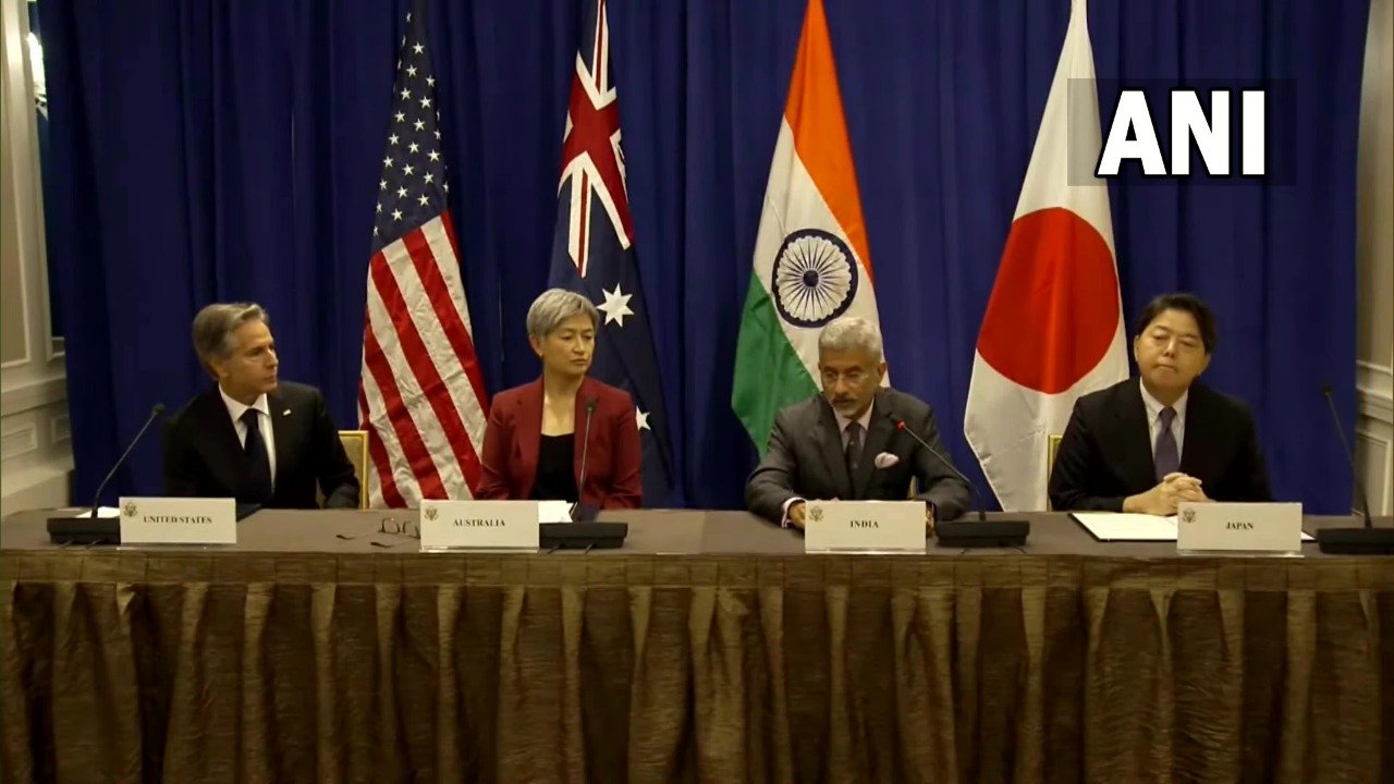 External affairs minister S Jaishankar at the Indo-Pacific Quad meeting in New York. (ANI) External affairs minister S Jaishankar at the Indo-Pacific Quad meeting in New York. (ANI)
