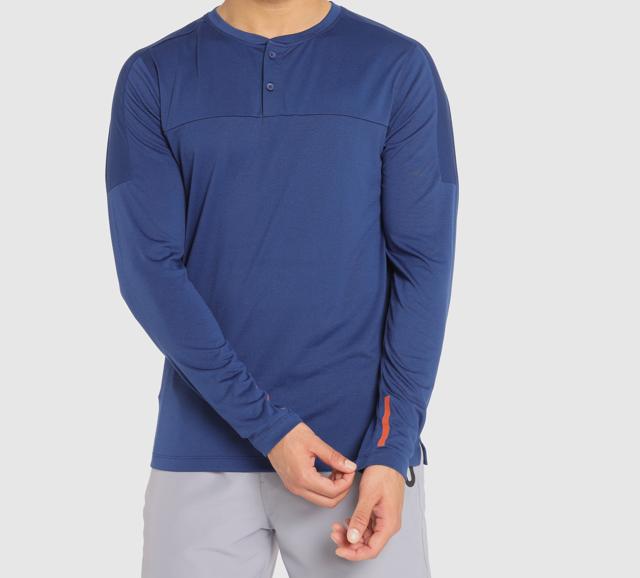 This ultralight & sweat-wicking performance wear full sleeve top has fabric with sustainable silver ions for zero odour workouts and other activities. (The SuperSilva Henley full sleeve top by Zymrat) This ultralight & sweat-wicking performance wear full sleeve top has fabric with sustainable silver ions for zero odour workouts and other activities. (The SuperSilva Henley full sleeve top by Zymrat)