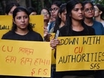 The accused is suspected of blackmailing the student, who is accused of recording several objectionable videos of women students in the common washroom and shared videos. (Ravi Kumar/HT file) The accused is suspected of blackmailing the student, who is accused of recording several objectionable videos of women students in the common washroom and shared videos. (Ravi Kumar/HT file)