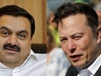 Gautam Adani and Elon Musk. Gautam Adani and Elon Musk.