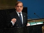 Pakistani PM Shehbaz Sharif addresses the 77th session of the United Nations General Assembly at UN headquarters in New York City. Pakistani PM Shehbaz Sharif addresses the 77th session of the United Nations General Assembly at UN headquarters in New York City.