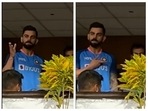 Virat Kohli pointed toward his India logo when crowd broke into ‘RCB RCB’ chants in Nagpur Virat Kohli pointed toward his India logo when crowd broke into ‘RCB RCB’ chants in Nagpur