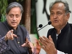 Congress MP Shashi Tharoor and Rajasthan CM Ashok Gehlot. Congress MP Shashi Tharoor and Rajasthan CM Ashok Gehlot.