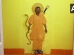 The temple has a life-size idol of Adityanath, with a bow and arrows, and a halo around his head.(ANI) The temple has a life-size idol of Adityanath, with a bow and arrows, and a halo around his head.(ANI)