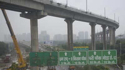 Ghaziabad, India - September 22, 2022: Rapid rail construction work underway at Sahiban, in Ghaziabad, India, on Thursday, September 22, 2022. (Photo by Sakib Ali /Hindustan Times) Ghaziabad, India - September 22, 2022: Rapid rail construction work underway at Sahiban, in Ghaziabad, India, on Thursday, September 22, 2022. (Photo by Sakib Ali /Hindustan Times)