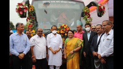 The MSRTC launched its first e-bus service on June 1, on the Pune-Ahmednagar route (HT FILE PHOTO)