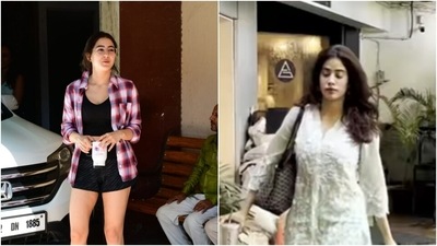Sara and Janhvi checked off weekend workout in style. (HT Photos/Varinder Chawla, Instagram/@viralbhayani) Sara and Janhvi checked off weekend workout in style. (HT Photos/Varinder Chawla, Instagram/@viralbhayani)