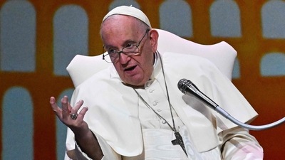 Pope Francis On Climate Change: Pope Francis delivers an address. (AFP) Pope Francis On Climate Change: Pope Francis delivers an address. (AFP)