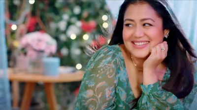 Neha Kakkar in a still from her song O Sajna. Neha Kakkar in a still from her song O Sajna.