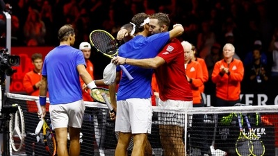 Federer and Nadal lost the match 6-4, 6-7 (2-7), 9-11 but the result hardly mattered, as their opponents Frances Tiafoe and Jack Sock had said before the match.&nbsp; (Action Images via Reuters)