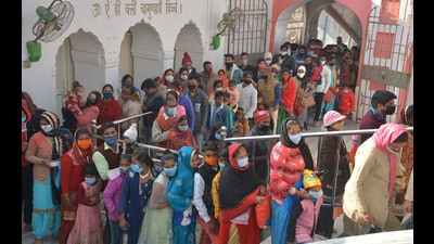 The Mansa Devi temple is spread over 100 acres in Bilaspur village in Panchkula in the foothills of Shivalik Hills, 10 km from Chandi Mandir, another noted Hindu shrine in the region. (HT Photo) The Mansa Devi temple is spread over 100 acres in Bilaspur village in Panchkula in the foothills of Shivalik Hills, 10 km from Chandi Mandir, another noted Hindu shrine in the region. (HT Photo)