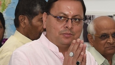 (File) Uttrakhand chief minister Pushkar Singh Dhami. ((PTI) ) (File) Uttrakhand chief minister Pushkar Singh Dhami. ((PTI) )