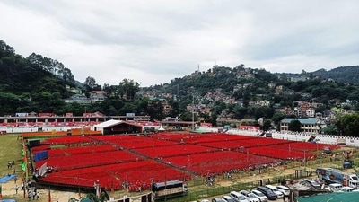 Preparations ahead of BJYM Yuva Sankalp Rally in Mandi, Himachal Pradesh on Saturday. (BJYM/Twitter) Preparations ahead of BJYM Yuva Sankalp Rally in Mandi, Himachal Pradesh on Saturday. (BJYM/Twitter)