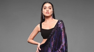 Shraddha Kapoor looks gorgeous in a Manish Malhotra sequinned saree. (Instagram) Shraddha Kapoor looks gorgeous in a Manish Malhotra sequinned saree. (Instagram)