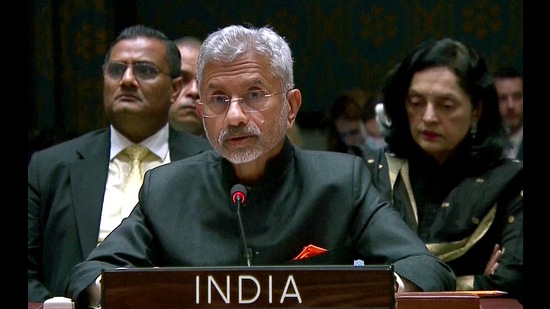 External affairs minister S Jaishankar speaking at UN Security Council, New York, September 22, 2022 (ANI)
