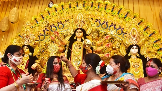 Durga Puja is one of the biggest festivals in West Bengal.(ANI)