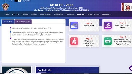 AP RCET 2022 registration ends today at cets.apsche.ap.gov.in