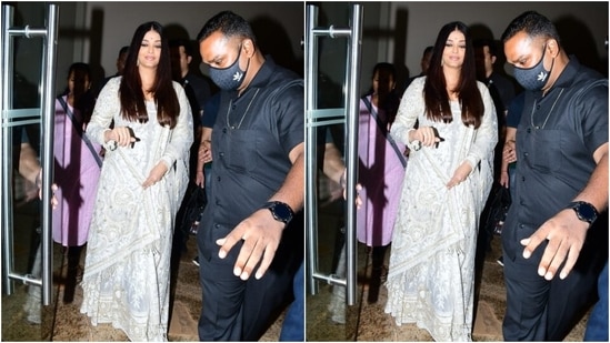 Aishwarya wore her tresses open in straight locks as she aced the ethnic look to perfection.(HT Photos/Varinder Chawla)