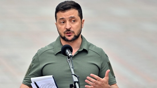 Russia-Ukraine War: Ukrainian President Volodymyr Zelensky speak.(AFP) Russia-Ukraine War: Ukrainian President Volodymyr Zelensky speak.(AFP)