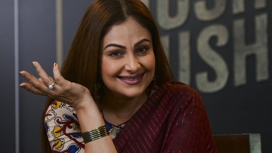 Ayesha Jhulka poses for pictures during a promotion of her Hindi web series Hush Hush in Mumbai.(AFP) Ayesha Jhulka poses for pictures during a promotion of her Hindi web series Hush Hush in Mumbai.(AFP)
