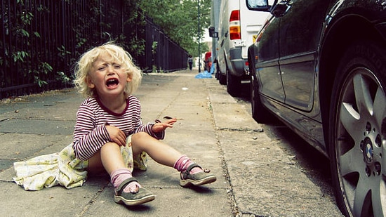little kid throwing a tantrum