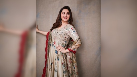 Sharing a series of images on her Instagram handle, Madhuri Dixit captioned her post, "It’s time for Maja Ma promotions!."(Instagram/@madhuridixitnene)