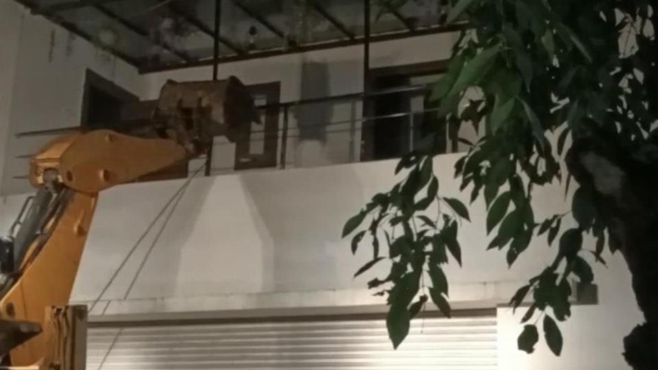 The district administration bulldozed the illegal construction’ of the Vanantra Resort, owned by the BJP leader’s son, late on Friday evening. (Sourced) The district administration bulldozed the illegal construction’ of the Vanantra Resort, owned by the BJP leader’s son, late on Friday evening. (Sourced)