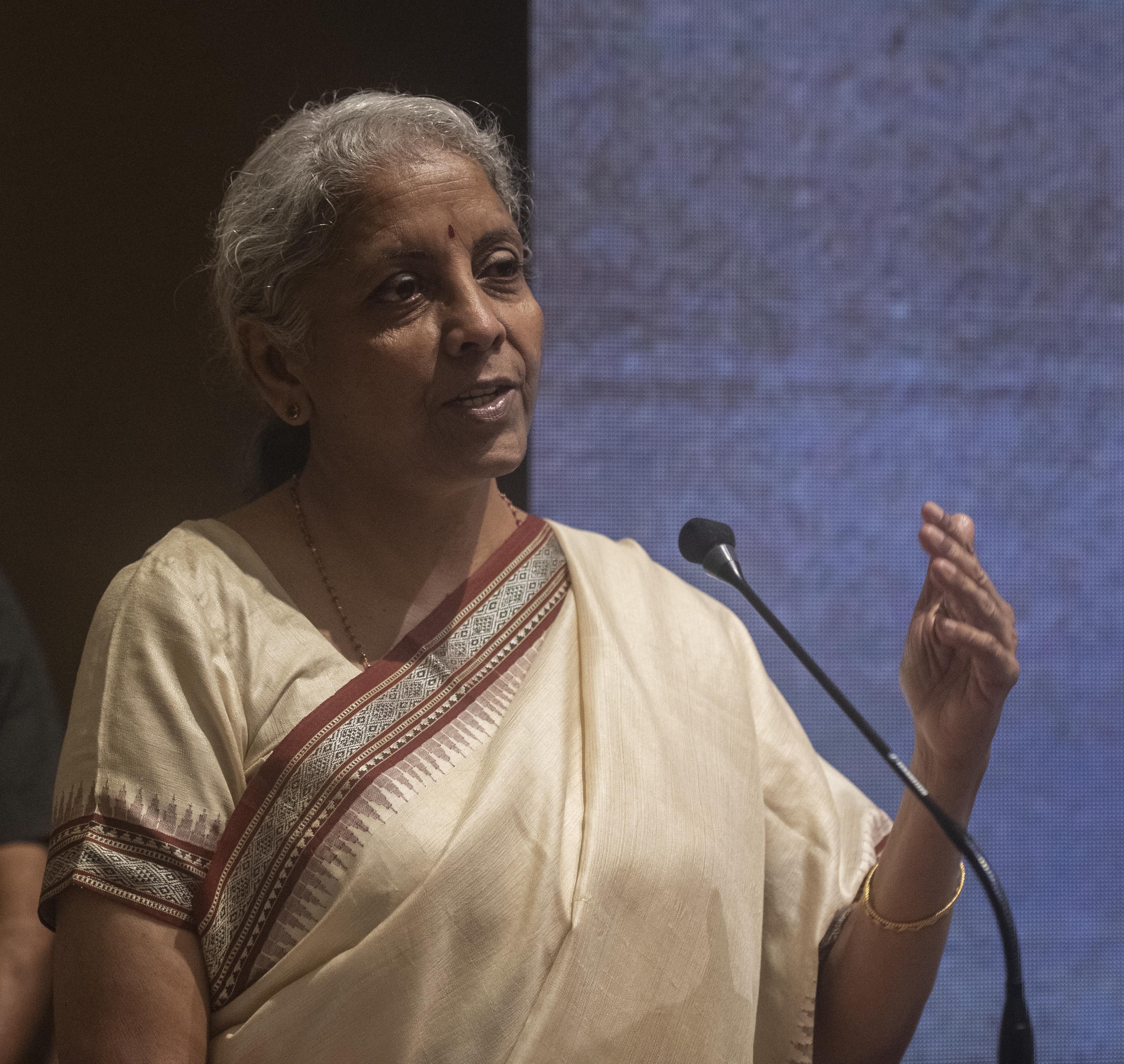 Union finance minister Nirmala Sitharaman. (Photo by Pratham Gokhale/Hindustan Times)