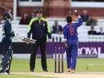 Deepti Sharma runs out of Charlotte Dean during India vs England Lord's ODI(Twitter) Deepti Sharma runs out of Charlotte Dean during India vs England Lord's ODI(Twitter)