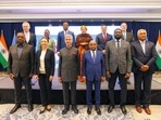 External Affairs Minister S Jaishankar with world leaders during UNGA summit.&nbsp;